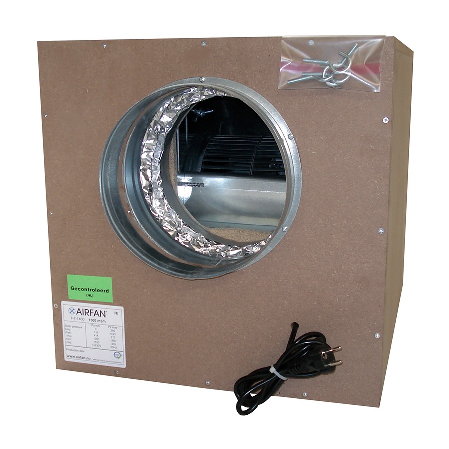 Airfan SOFT-Box 3250 m3/h - maximum soundproof fan including flanges and hooks for mounting