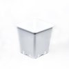 Plastic flower pot white 25x25x26 - 11L (100pcs)