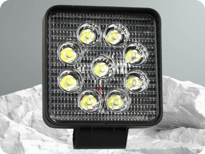 Led Epistar munkalámpa, négyzet alakú, 24W, 1430lm, 12/24V, IP67 [L0077S]