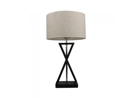 LED Designer asztali lámpa, fekete talp, kör alakú ernyővel