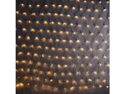 LED háló 2mx1.5m magas, 240LED, adapterrel, WW, funkciók nélkül, zöld kábel [X08240111]