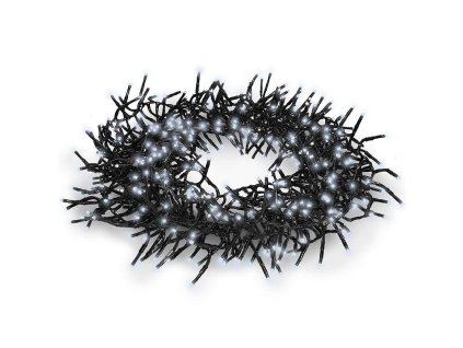 Solight LED kültéri karácsonyi lánc távirányítóval, Cluster, 5m, 576 LED, 8 funkció, időzítő, IP44, hideg fehér [1V11-W]