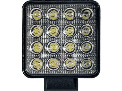 LED Epistar munkalámpa, négyzet alakú, 24W, 2000 Lm, 12/24V, IP67, 6500K [L0081-B]