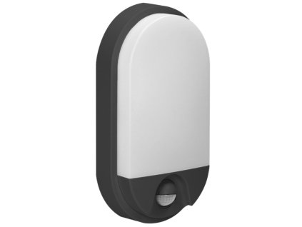 Kerti lámpatest PIR érzékelővel 10W, 800lm, 4000K, IP54, fekete, fekete [AD-OP-6110BLPMR4]
