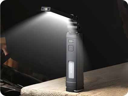 Superfire multifunkciós újratölthető lámpatest 10W+5W, 800lm, dokkolóállomás, IP42, 2000mAh, újratölthető. USB-C [G16-S]