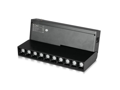 LED mágneses sínes lámpa 10x2W, 24V, 1200lm, 30°, IP20, fekete