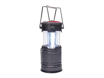 Solight újratölthető kemping LED lámpa lámpával, 200lm + 200lm 1200 mAh IP44 élettartam 3h/6h szürke [WN39]