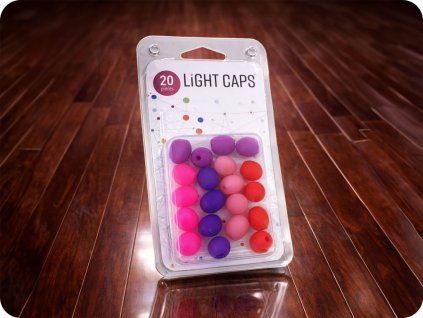 LIGHT CAPS® lila+rózsaszín+2 árnyalatú piros keverék, 20 db egy csomagban