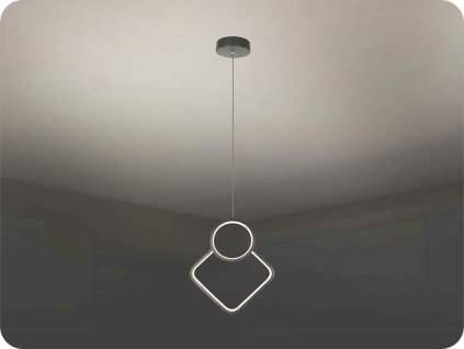 Design LED függőlámpa 12W, 1300LM, fehér, 3000K