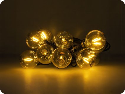 Forever Light SOLAR LED láncfény 5,5m 10xGOLD RETRO LED 0,5W 2200mAh 240LM meleg P44 [RTV100382]