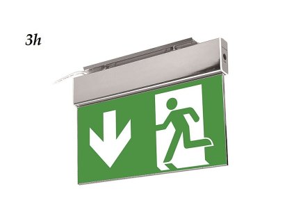 GTV vészhelyzeti LED lámpa 3W, 250lm, min. 3 óra, 3 szerelési mód, IP44 [OA-SALED3-08]