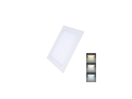LED BEÉPÍTETT PANEL 12W, 900LM, CCT 3000K/4000K/6000K, NÉGYZETES [WD141]