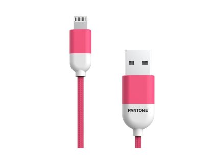 PANTONE KÁBEL MFI USB-A – LIGHTNING 1,5 M, 2,4 A, RÓZSASZINT [GSM174229]