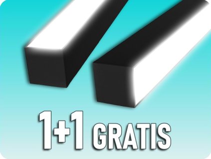 LED LINEÁRIS SZERELT LÁMPA 40W, 4000LM,SZÍNVÁLTOZTATÁS, 120CM, FEKETE, 1+1 gratis! [SLI047301CCT_PW]