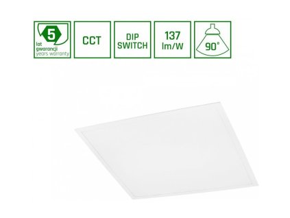 LED panel 60x60cm állítható 26/36/46W, max.5520lm, CCT [SLI035082CCT_PW]