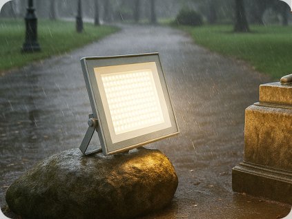 LED reflektor 200W, 16450lm, IP65, 110°, fehér