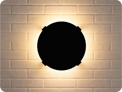 LED fali lámpa VERTO 10W, 1200lm, CCT, kerek, fekete [SLI003071CCT_PW]