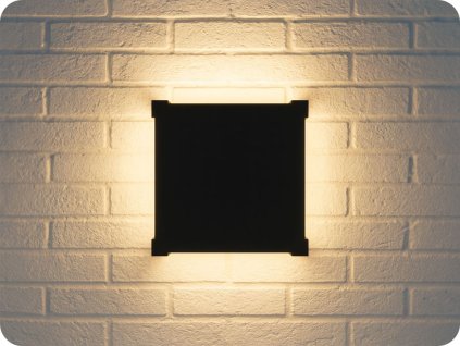 LED fali lámpa VERTO 10W, 1200lm, CCT, négyzet, fekete [SLI003072CCT_PW]