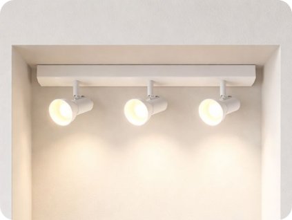 LED mennyezeti belső lámpa 3xGU10 RIO, fehér [AD-OP-6431WGU10]