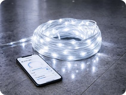 SMART LED dekorációs lánc 50m, 3,2W, 6500K, IP65 [ML61614]