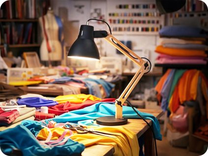 Falun asztali lámpa, E27, fekete [WO57-B]