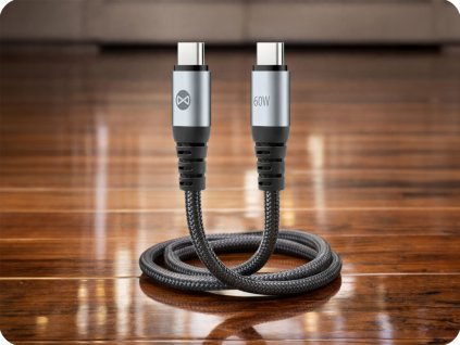 Braix USB-C - USB-C kábel 1m, 60W, fekete [GSM195611]