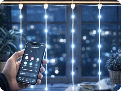 Ecolight Magic függöny 400LED, 3x2m, DC:5V/1A