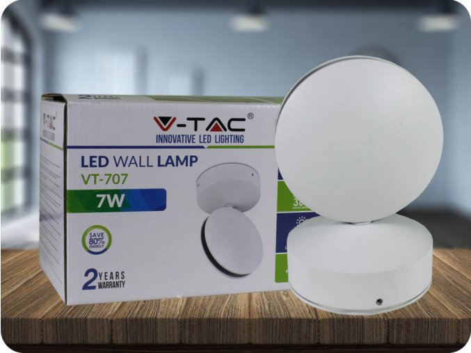 LED FALI LÁMPA 7W (770 LM), IP65, FEHÉR