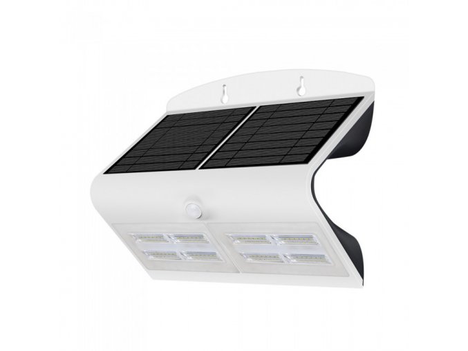 Napfényes lámpa mozgásérzékelővel 7W (800lm), fehér/fekete, IP65, 4000K