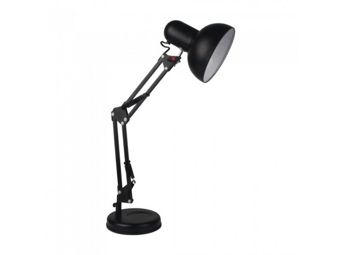 LED Designer asztali lámpa fém, állítható karral, E27, fekete