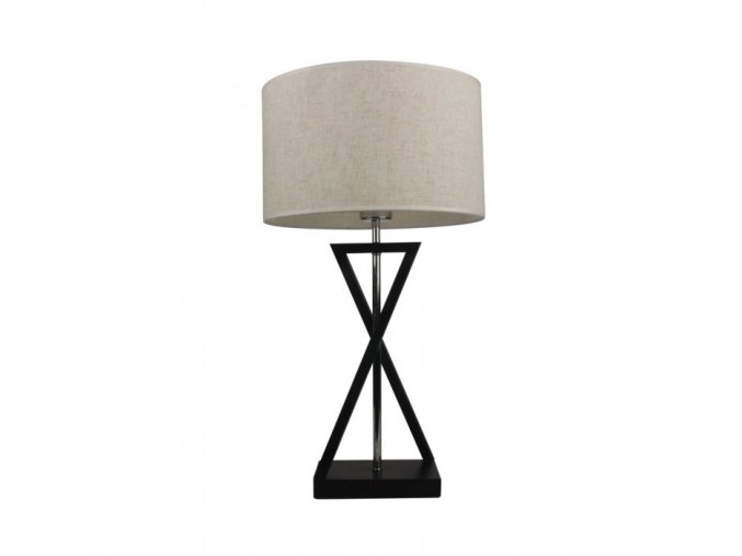 LED Designer asztali lámpa, fekete talp, kör alakú ernyővel