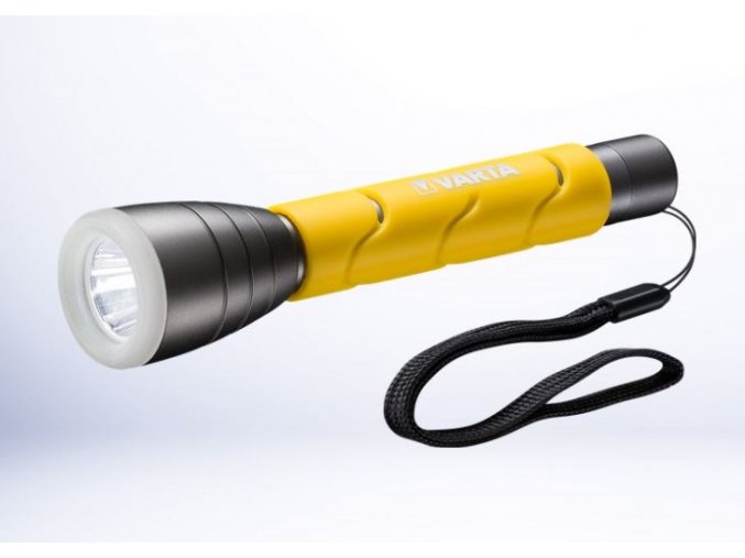 Varta LED kültéri sportzseblámpa, 2xAA, 5W, két üzemmód, 16cm [VAR18628]