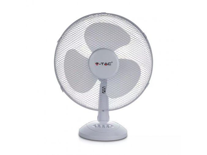 Asztali ventilátor 40W, 41cm átmérő, 3 lapát, 3 sebességfokozat, fehér színű