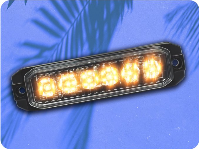 LED figyelmeztető lámpa 6xLED, 18W, 4 üzemmód, 12/24V [L1893]