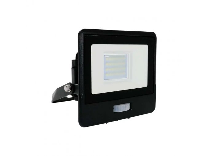 LED reflektor PIR érzékelővel 20W, 1510lm, Samsung chip, 1m kábel, 100°, IP65, fekete