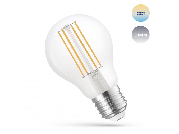 SMART Retro LED izzó E27, A60, 5W, 680lm, COG, CCT, szabályozható, dimmelhető [WOJ+14418]