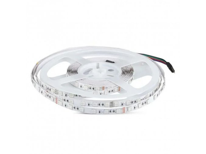 LED csík beltéri RGB 24V, 7W/m, 140lm/m, 60LED/m, IP20