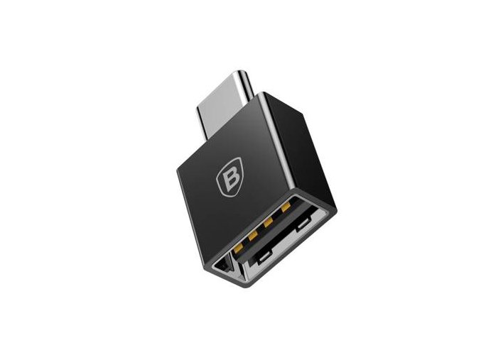 Baseus Exquisite Adapter USB -> USB-C, 2.4A, fekete [026723]