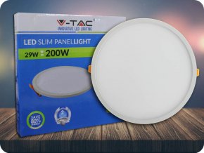 LED keret nélküli panel tápegységgel, 29W, 2800lm, kerek, kerek
