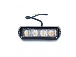 Led Cree figyelmeztető lámpa, 12W, 12-24V narancssárga, Ip67