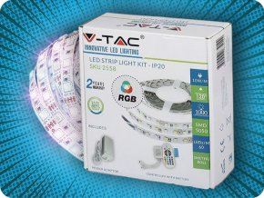 LED szalag szett 5m RGB, 60 LED + táp + transzformátor + vezérlés, IP20
