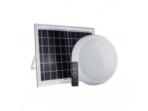 LED-es napelemes lámpa távirányítóval, 15W, IP65, IK08, 3000K-6400K