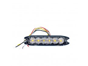 LED figyelmeztető lámpa 6xLED, vékony, 20W, 3 üzemmód, 12/24V [LW0038-2]