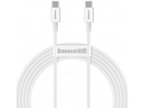 Baseus Superior Series USB-C->USB-C kábel, 100W, 2m, fehér [CATYS-C02]