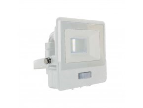 LED reflektor PIR érzékelővel 10W, 735lm, Samsung chip, 1m kábel, 100°, IP65, fehér színű