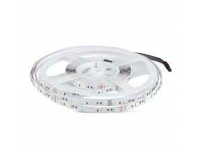 LED csík beltéri RGB 24V, 7W/m, 140lm/m, 60LED/m, IP20