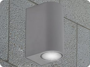 LED fali lámpa 2xGU10, IP54, szürke [SLIP007008]