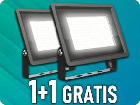 LED reflektor 100W, 8700lm, fekete, 1+1 gratis!