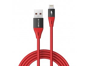 BlitzWolf USB kábel Lightning MF-10 Pro, MFI, 20 W, 1,8 m piros