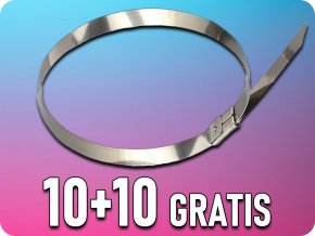 Fém szorítószalag 4,6x250mm, 10+10 gratis! [11189